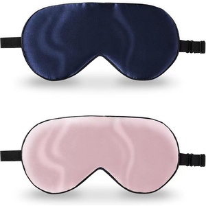 image:imageZIMASILK Adjustable 100 Mulberry Silk Sleep Mask  SuperSmooth Soft Natural Silk Eye Mask for Sleep Travel Multiple Color Options  Black 2 Pack  Navy BluePink