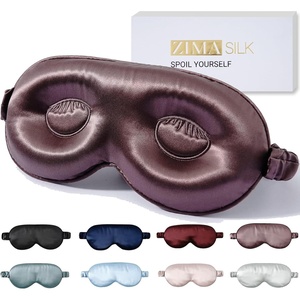 image:imageZIMASILK Adjustable 22 Momme 100 Pure Mulberry Silk Sleep Mask  3D Contoured Cup Eye Mask Soft Breathable Blindfold for Women Men Perfect Blocks Light for Sleeping BlackPlum Wineadjustable