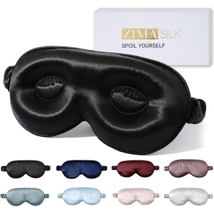 image:imageZIMASILK Adjustable 22 Momme 100 Pure Mulberry Silk Sleep Mask  3D Contoured Cup Eye Mask Soft Breathable Blindfold for Women Men Perfect Blocks Light for Sleeping BlackBlackadjustable