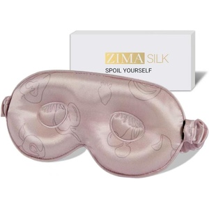 image:imageZIMASILK Adjustable 22 Momme 100 Pure Mulberry Silk Sleep Mask  3D Contoured Cup Eye Mask Soft Breathable Blindfold for Women Men Perfect Blocks Light for Sleeping BlackPink  Fruit Line Art