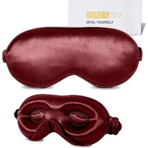 image:imageZIMASILK Adjustable 3D 22 Momme 100 Mulberry Silk Sleep Mask  Upgraded Eye Mask for Sleeping  Soft amp Breathable Blindfold  Blackout for Deep Sleeping Navy BlueBurgundy