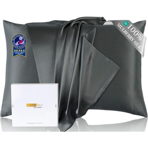 image:imageZIMASILK Upgraded 100 Pure Mulberry Silk Pillow Cases Grey Standard  6A Grade 19 Momme Silk Hair and Skin Care Reinforced Hidden Zipper Soft amp Smooth Gift Box 1pc Standard 20x26Charcoal