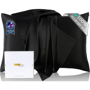 image:imageZIMASILK Upgraded 100 Pure Mulberry Silk Pillow Cases Grey Standard  6A Grade 19 Momme Silk Hair and Skin Care Reinforced Hidden Zipper Soft amp Smooth Gift Box 1pc Standard 20x26Black