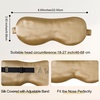 image:imageZIMASILK Adjustable 100 22 Momme Mulberry Silk Sleep Mask  Filled with Natural Silk  Softest amp Breathable  Blackout Eye Mask for Women Men Gift for Travel Nap BeigeGolden