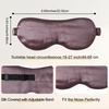 image:imageZIMASILK Adjustable 100 22 Momme Mulberry Silk Sleep Mask  Filled with Natural Silk  Softest amp Breathable  Blackout Eye Mask for Women Men Gift for Travel Nap BeigePlum Wine