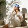 image:imageZIMASILK Adjustable 100 22 Momme Mulberry Silk Sleep Mask  Filled with Natural Silk  Softest amp Breathable  Blackout Eye Mask for Women Men Gift for Travel Nap BeigeSky Blue
