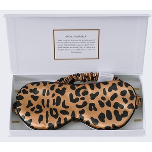 image:imageZIMASILK Adjustable 100 22 Momme Mulberry Silk Sleep Mask  Filled with Natural Silk  Softest amp Breathable  Blackout Eye Mask for Women Men Gift for Travel Nap BeigeLeopard  Black Golden