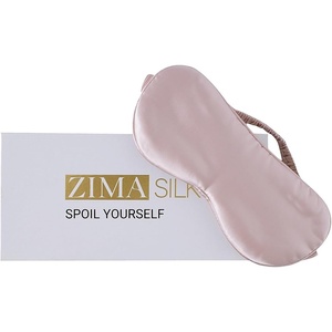 image:imageZIMASILK Adjustable 100 22 Momme Mulberry Silk Sleep Mask  Filled with Natural Silk  Softest amp Breathable  Blackout Eye Mask for Women Men Gift for Travel Nap BeigePink