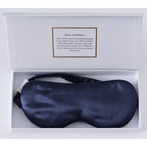 image:imageZIMASILK Adjustable 100 22 Momme Mulberry Silk Sleep Mask  Filled with Natural Silk  Softest amp Breathable  Blackout Eye Mask for Women Men Gift for Travel Nap BeigeNavy Blue
