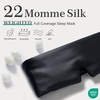 image:imageZIMASILK 100 22 Momme Mulberry Silk Weighted Eye Mask for SleepingBlack