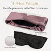 image:imageZIMASILK 100 22 Momme Mulberry Silk Weighted Eye Mask for SleepingDark Mauve