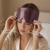 image:imageZIMASILK 100 22 Momme Mulberry Silk Weighted Eye Mask for SleepingDark Mauve