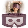 image:imageZIMASILK 100 22 Momme Mulberry Silk Weighted Eye Mask for SleepingDark Mauve