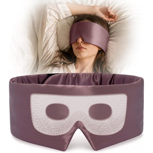 image:imageZIMASILK 100 22 Momme Mulberry Silk Weighted Eye Mask for SleepingDark Mauve