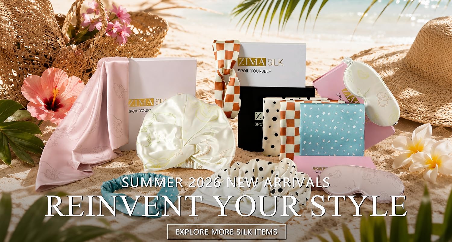 ZIMASILK | 100% Mulberry Silk Pillowcases & Sleep Accessories,Premium Silk Comfort for Elegant Living